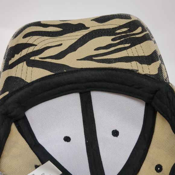 Cruise Club Strapback Baseball Cap Multicolor OS Adjustable Zebra Print Blank - Picture 8 of 10